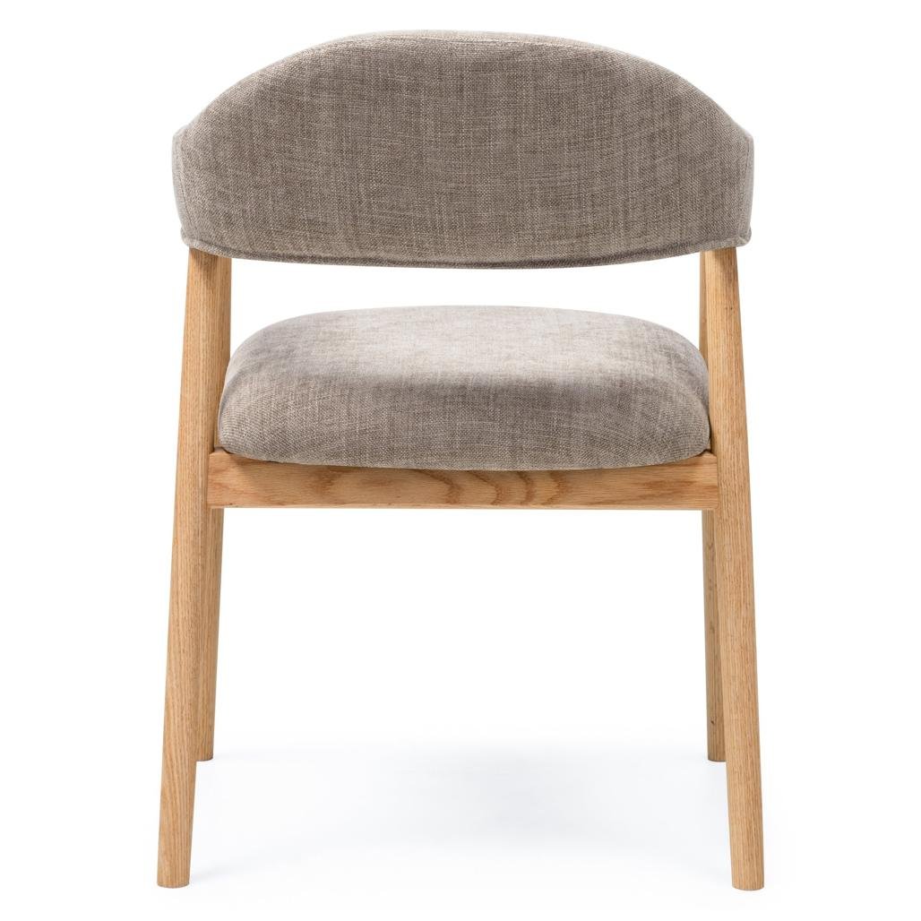 Set da 2 sedie Laris beige scuro con gambe in rovere - NN-LAR-UPH-CHA-BEI-283 - foto 5