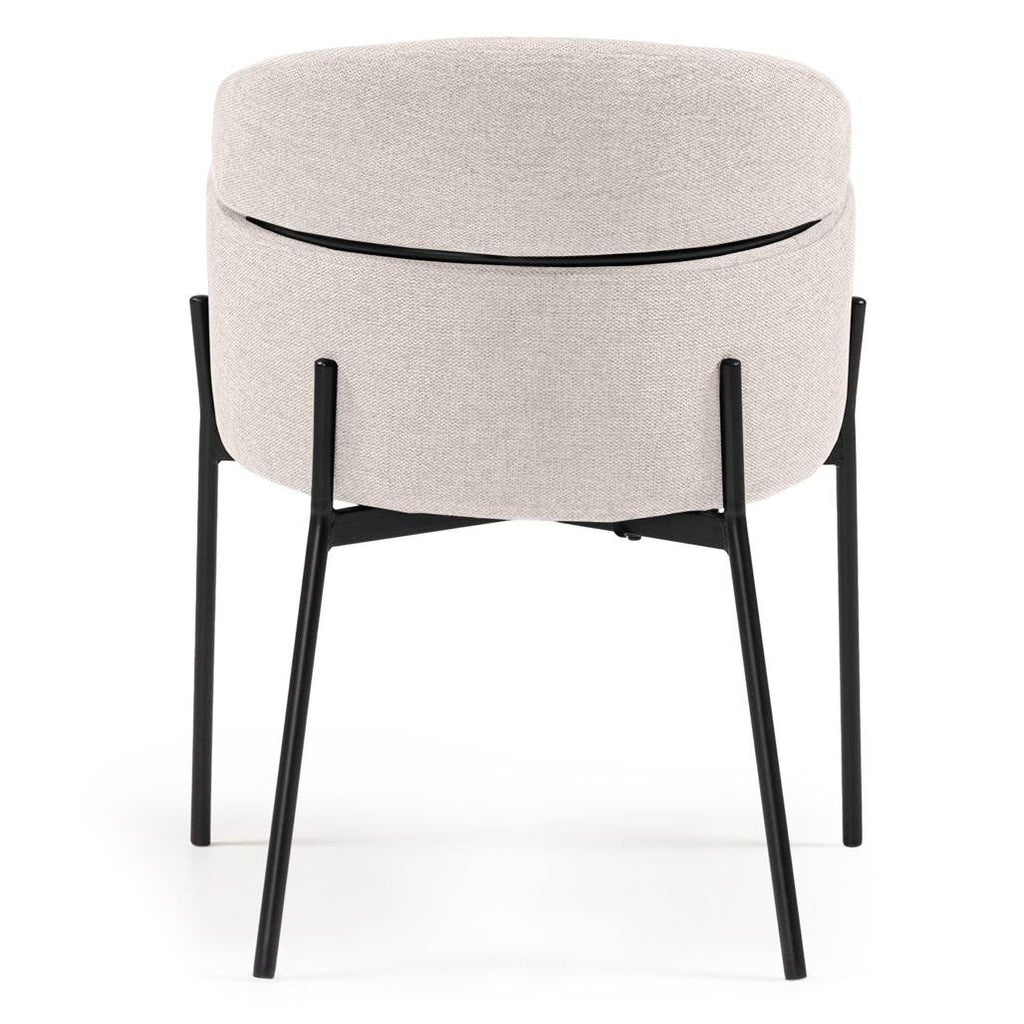 Set da 2 sedie Mareo beige chiaro con braccioli - NN-MAR-UPH-CHA-BEI-111 - foto 10