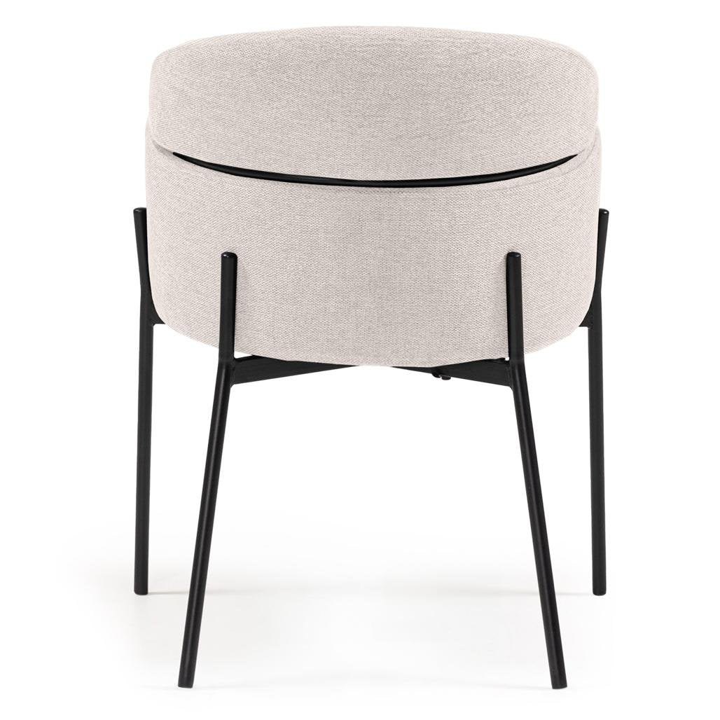 Set da 2 sedie Mareo beige chiaro con braccioli - NN-MAR-UPH-CHA-BEI-111 - foto 10