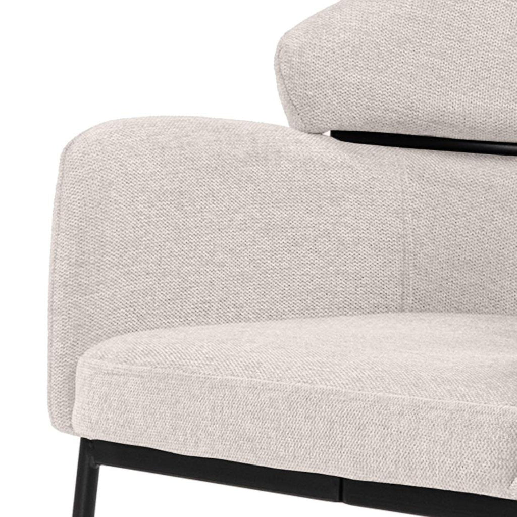 Set da 2 sedie Mareo beige chiaro con braccioli - NN-MAR-UPH-CHA-BEI-111 - foto 4