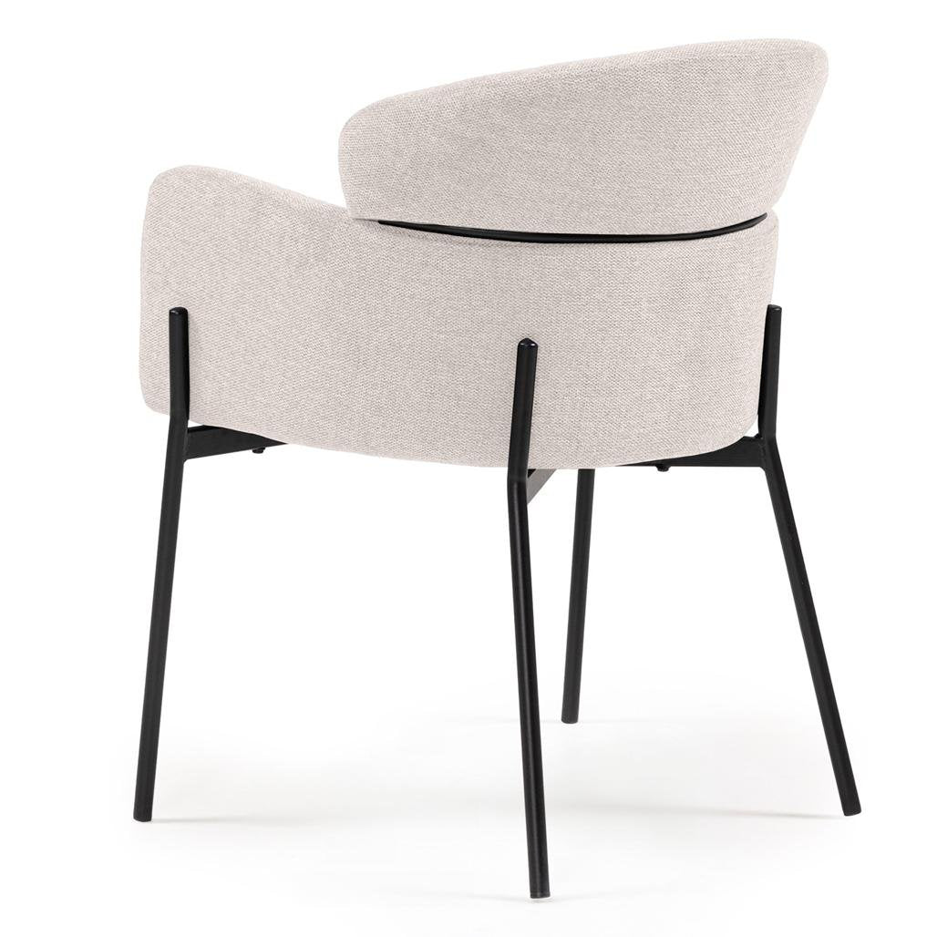 Set da 2 sedie Mareo beige chiaro con braccioli - NN-MAR-UPH-CHA-BEI-111 - foto 7