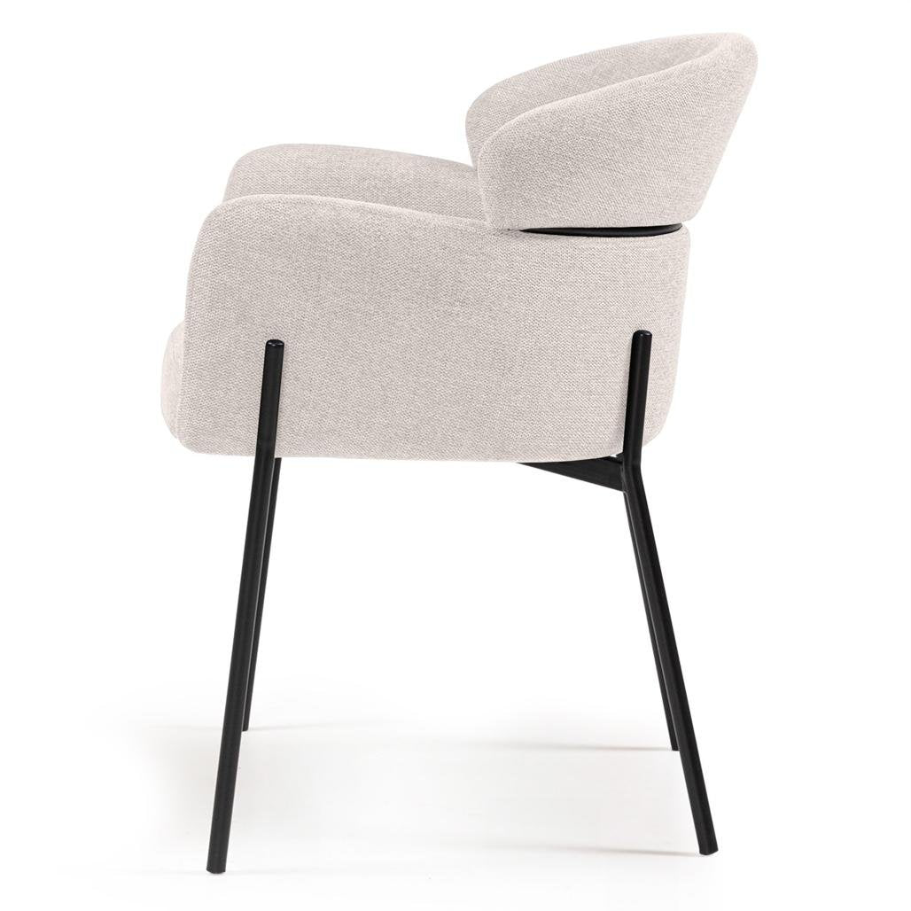 Set da 2 sedie Mareo beige chiaro con braccioli - NN-MAR-UPH-CHA-BEI-111 - foto 8