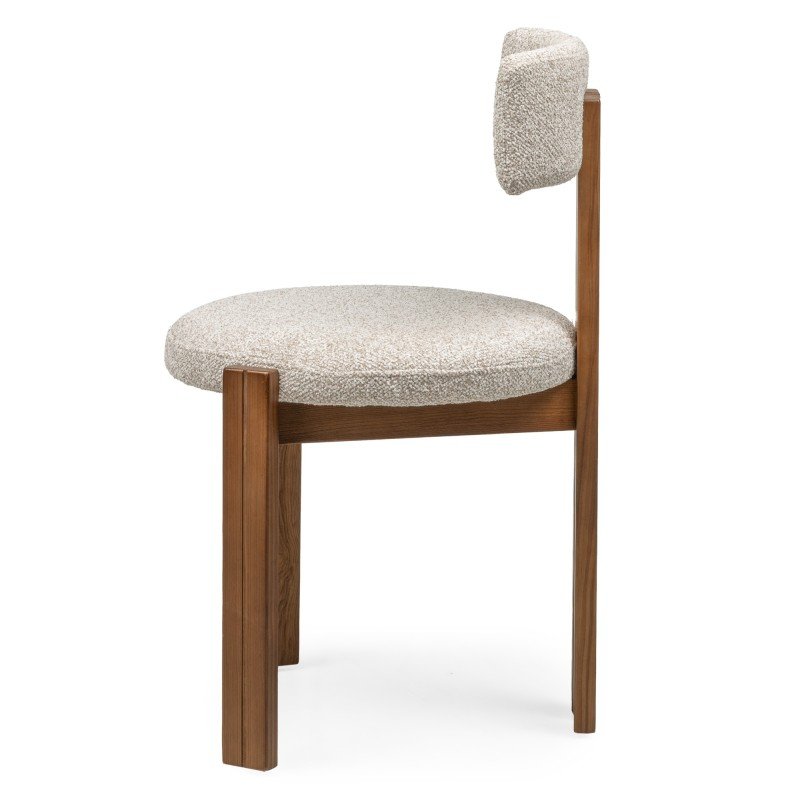 Set da 2 sedie Martin beige crema con gambe in frassino - NN-MAR-UPH-CHA-BEI-414 - foto 3