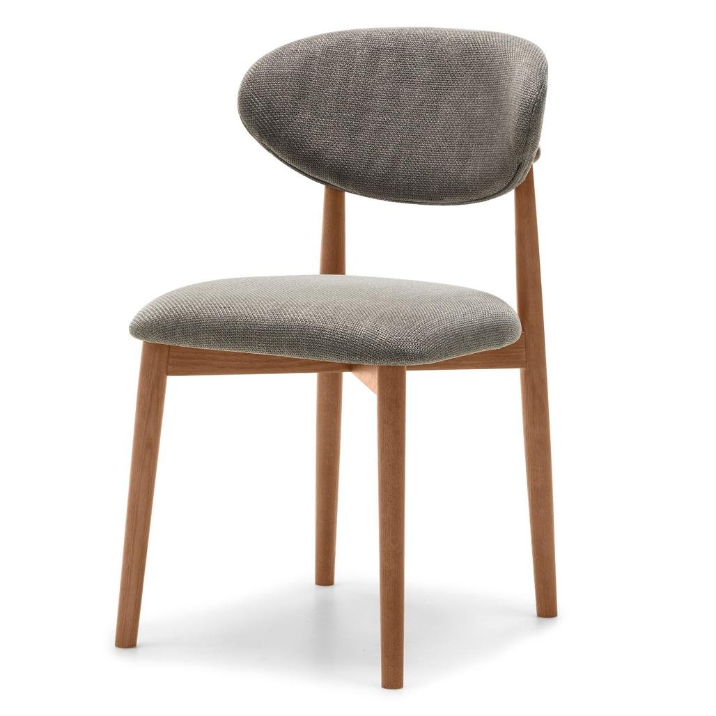 Set da 2 sedie Mia grigio scuro con gambe in rovere noce - NN-MIA-UPH-CHA-WAL-198