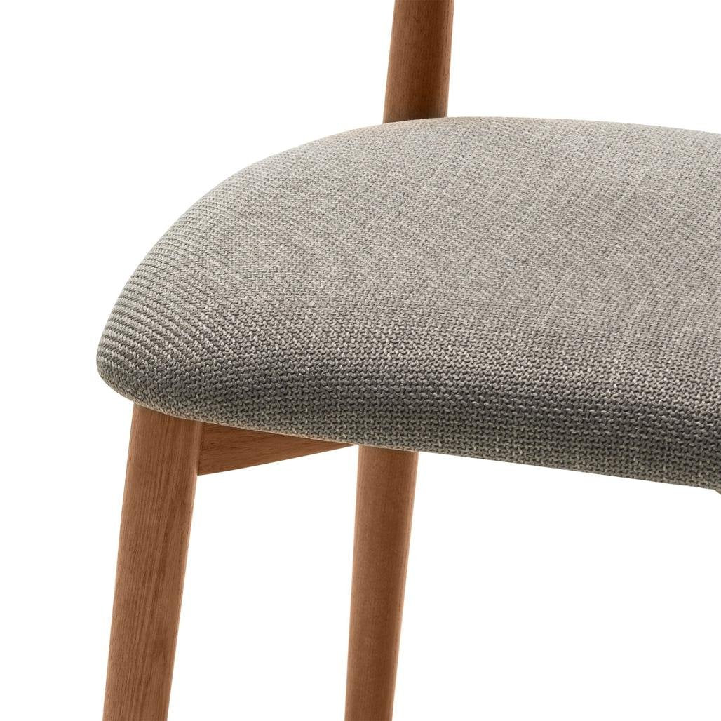 Set da 2 sedie Mia grigio scuro con gambe in rovere noce - NN-MIA-UPH-CHA-WAL-198 - foto 3