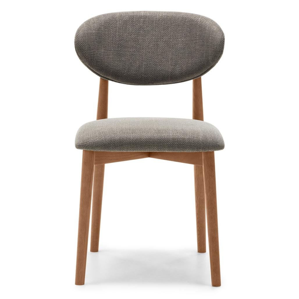 Set da 2 sedie Mia grigio scuro con gambe in rovere noce - NN-MIA-UPH-CHA-WAL-198 - foto 5