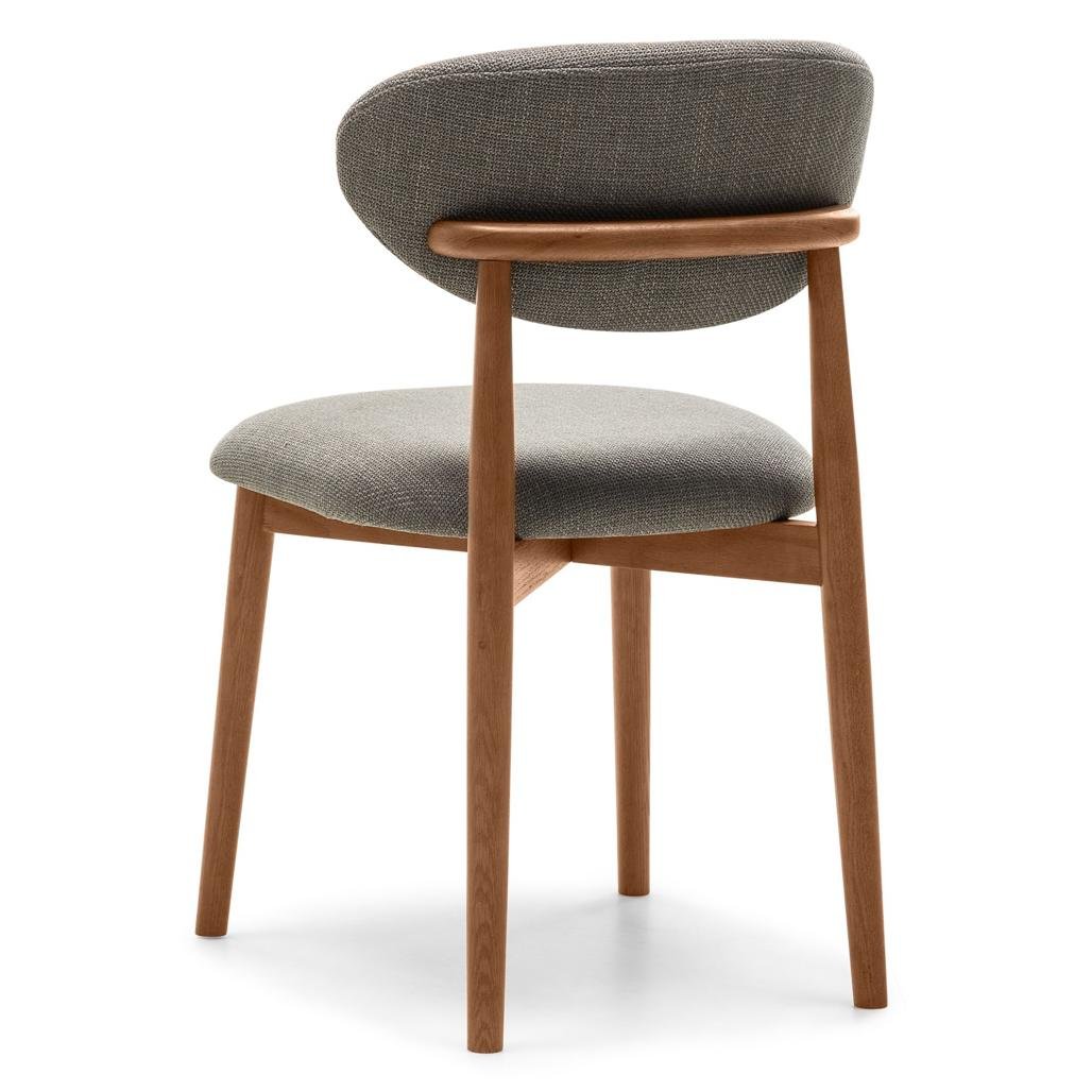Set da 2 sedie Mia grigio scuro con gambe in rovere noce - NN-MIA-UPH-CHA-WAL-198 - foto 7