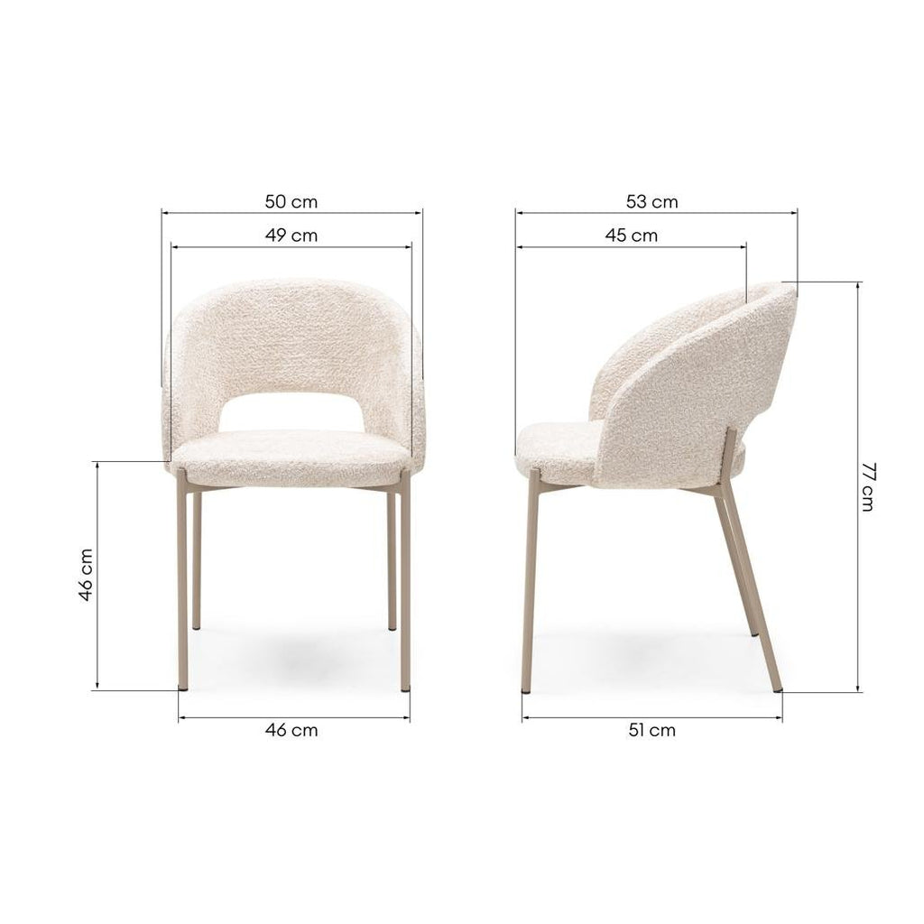 Set da 2 sedie Mores beige chiaro con gambe beige - NN-MOR-UPH-CHA-LIGBEI-262 - foto 8