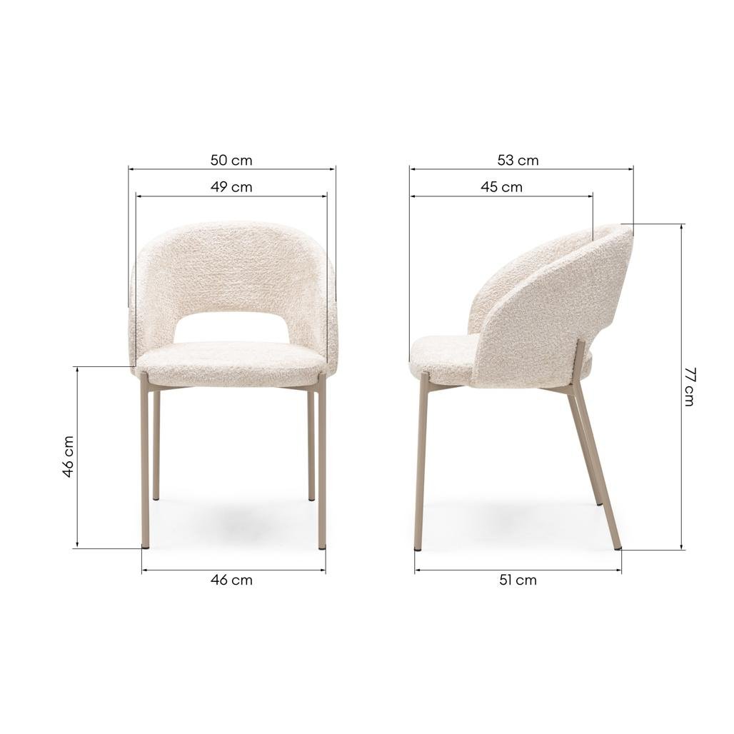 Set da 2 sedie Mores beige chiaro con gambe beige - NN-MOR-UPH-CHA-LIGBEI-262 - foto 8