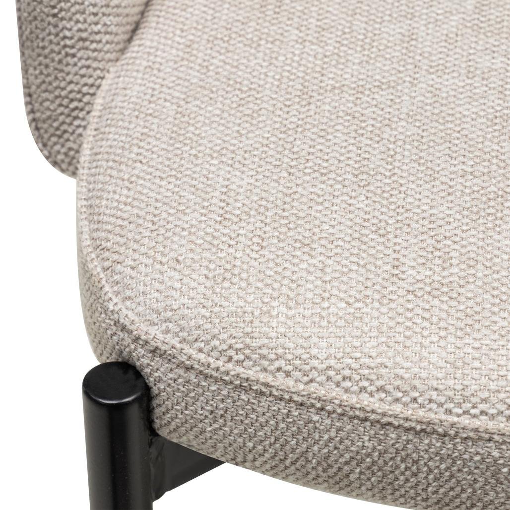 Set da 2 sedie Mores beige con gambe nere - NN-MOR-UPH-ARM-BEI-107 - foto 3