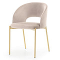 Set da 2 sedie Mores in velluto beige con gambe oro - NN-MOR-UPH-CHA-BEI-112