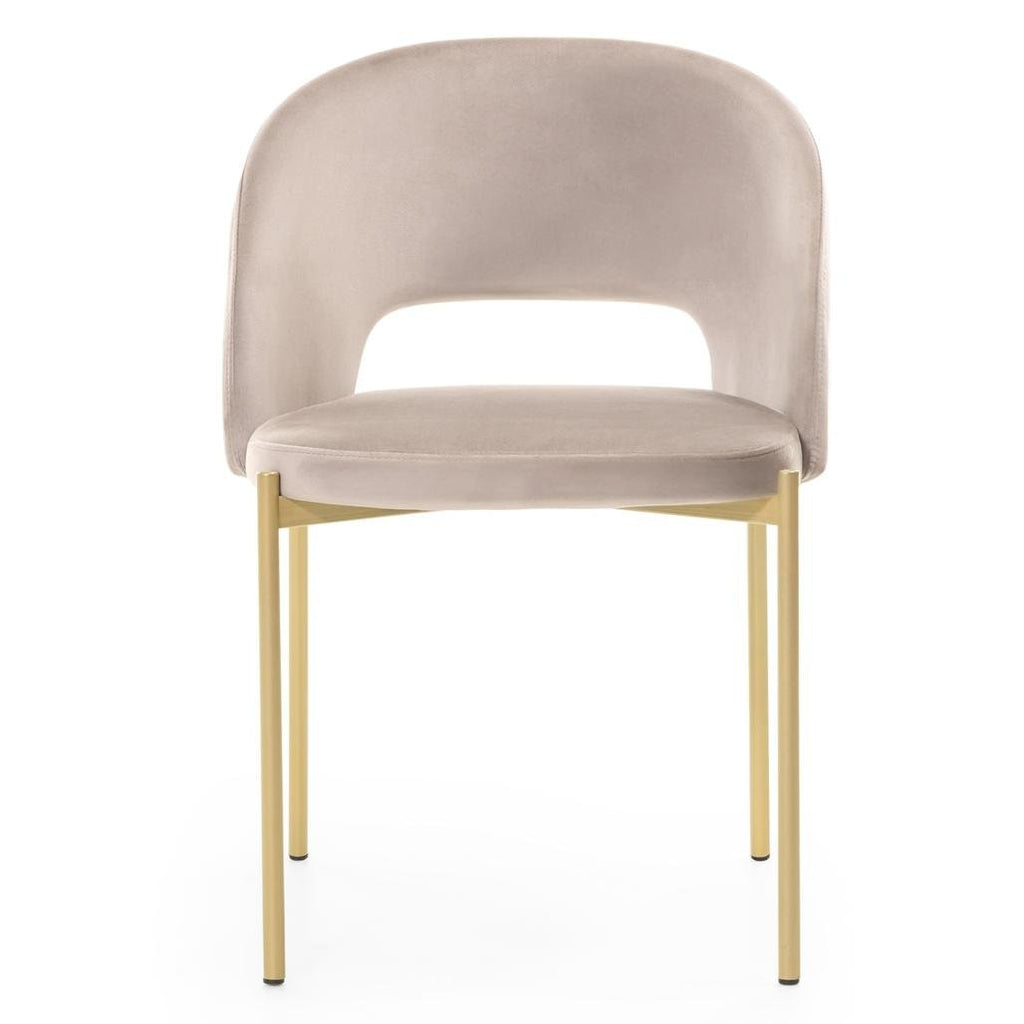 Set da 2 sedie Mores in velluto beige con gambe oro - NN-MOR-UPH-CHA-BEI-112 - foto 4