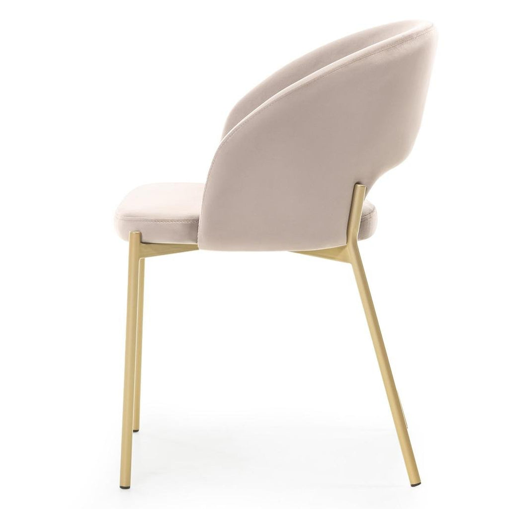 Set da 2 sedie Mores in velluto beige con gambe oro - NN-MOR-UPH-CHA-BEI-112 - foto 5