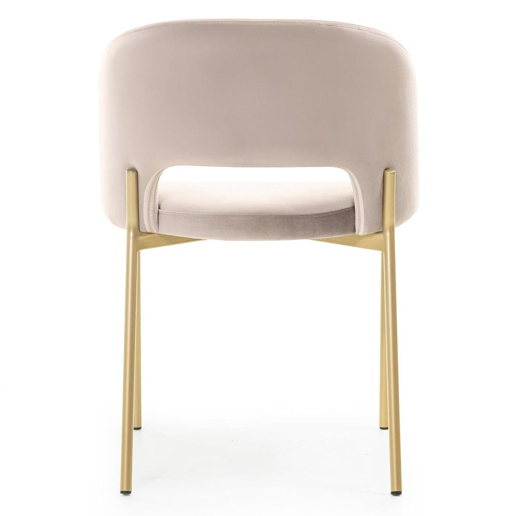 Set da 2 sedie Mores in velluto beige con gambe oro - NN-MOR-UPH-CHA-BEI-112 - foto 6