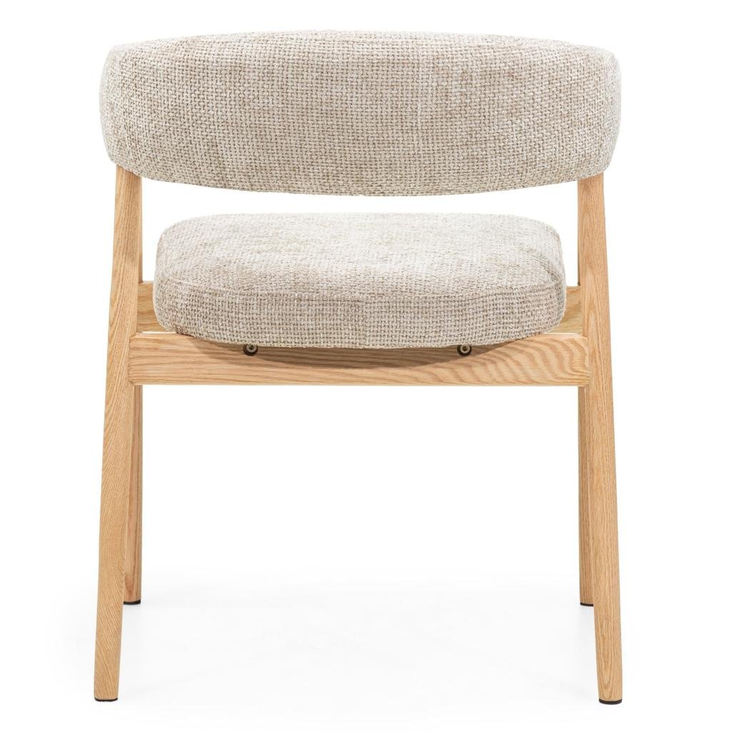 Set da 2 sedie Mue beige con gambe in rovere naturale - NN-MUE-UPH-CHA-BEI-257 - foto 5