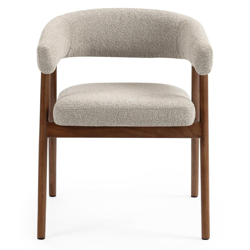 Set da 2 sedie Mue marrone chiaro con gambe in rovere noce - NN-MUE-UPH-CHA-BEI-349 - foto 2