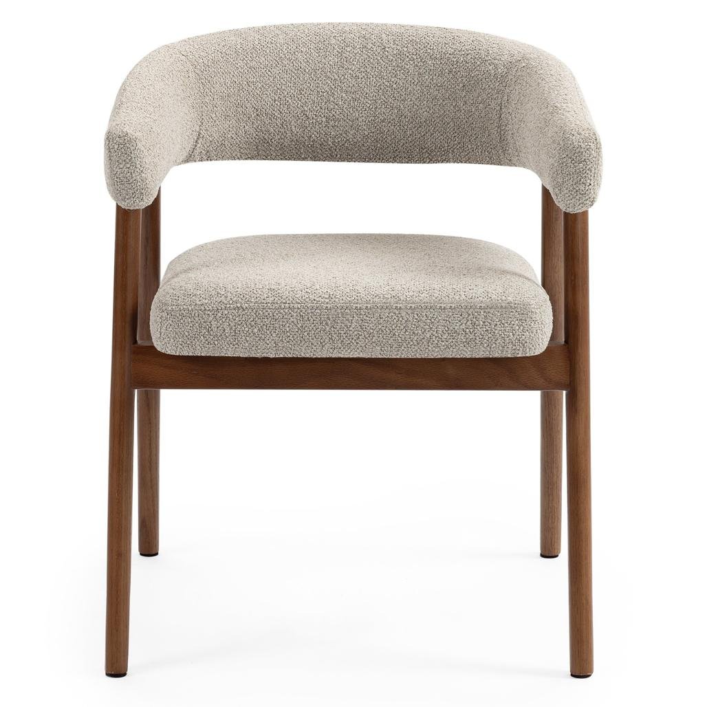 Set da 2 sedie Mue marrone chiaro con gambe in rovere noce - NN-MUE-UPH-CHA-BEI-349 - foto 2