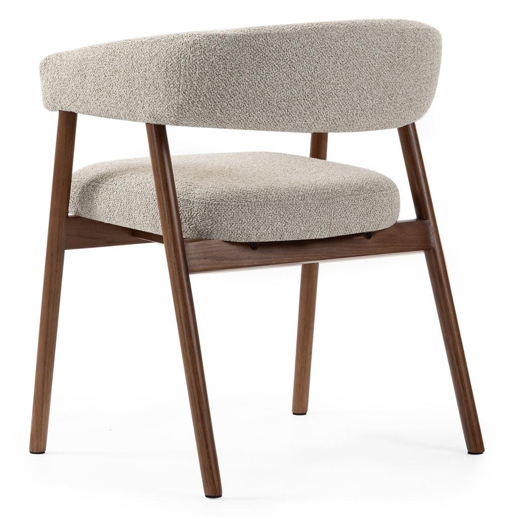 Set da 2 sedie Mue marrone chiaro con gambe in rovere noce - NN-MUE-UPH-CHA-BEI-349 - foto 3