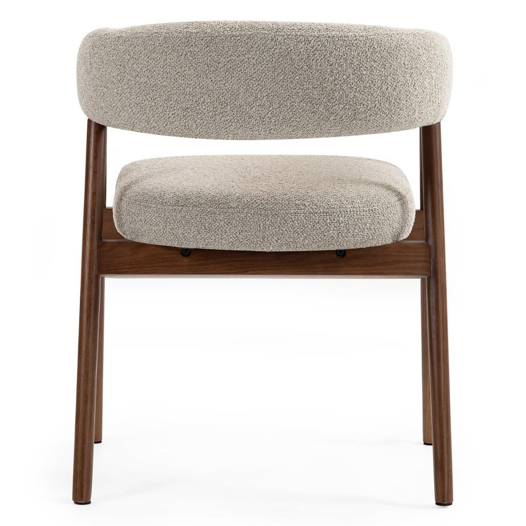 Set da 2 sedie Mue marrone chiaro con gambe in rovere noce - NN-MUE-UPH-CHA-BEI-349 - foto 4