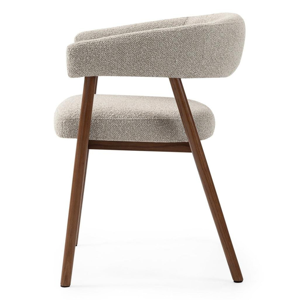 Set da 2 sedie Mue marrone chiaro con gambe in rovere noce - NN-MUE-UPH-CHA-BEI-349 - foto 5
