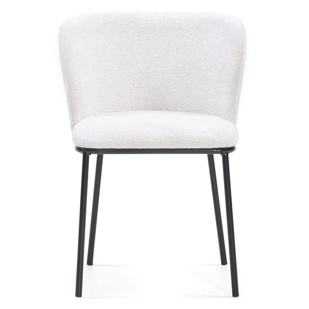 Set da 2 sedie Nika ecrù con gambe nere - NN-NIK-UPH-CHA-LIGBEI-138 - foto 5