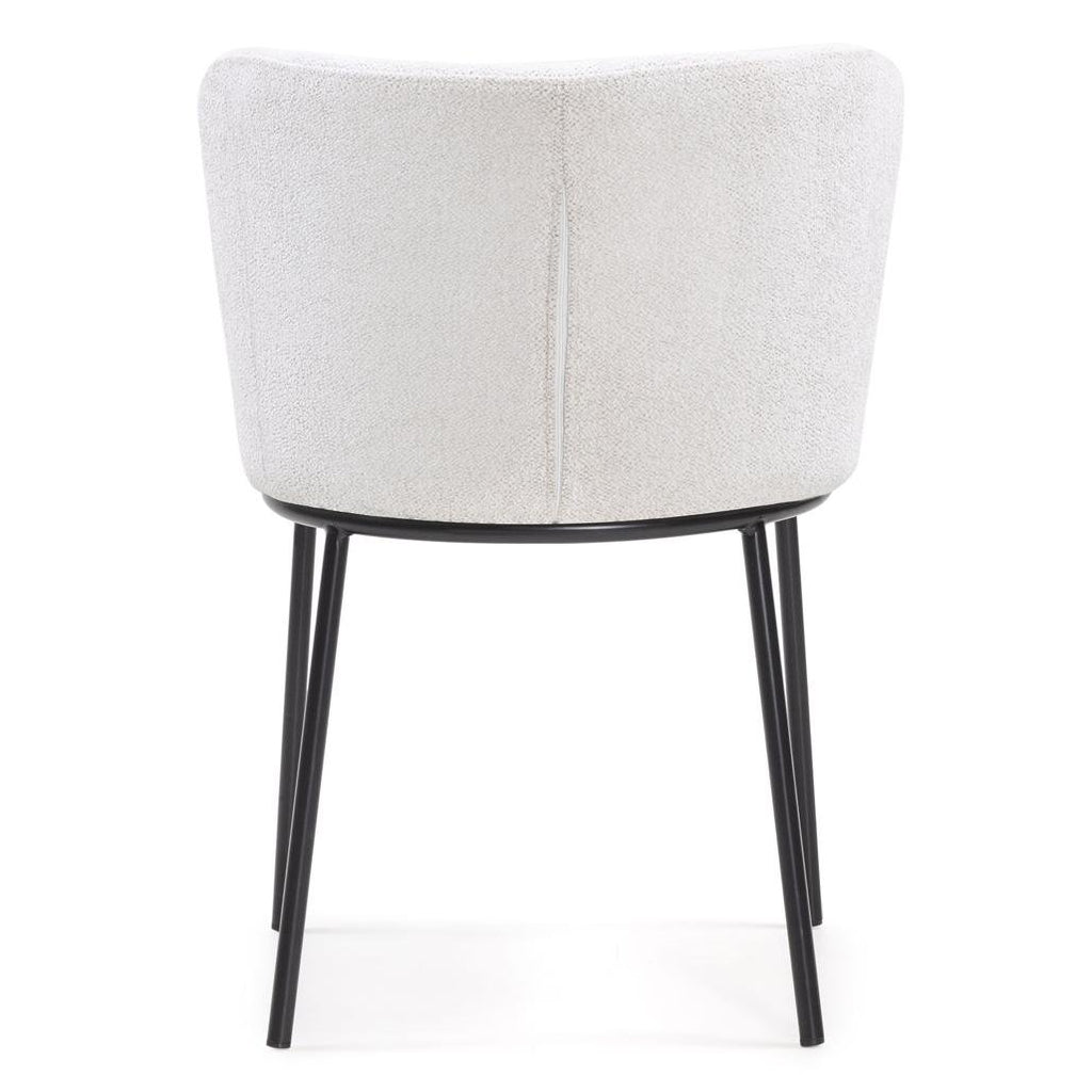 Set da 2 sedie Nika ecrù con gambe nere - NN-NIK-UPH-CHA-LIGBEI-138 - foto 6
