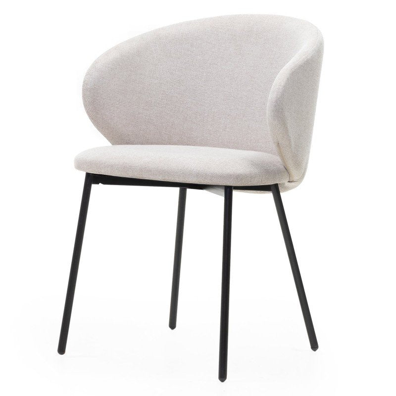 Set da 2 sedie Onadro beige chiaro con gambe nere - NN-ONA-UPH-CHA-LIGBEI-616