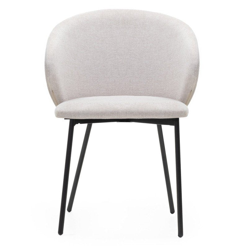 Set da 2 sedie Onadro beige chiaro con gambe nere - NN-ONA-UPH-CHA-LIGBEI-616 - foto 5