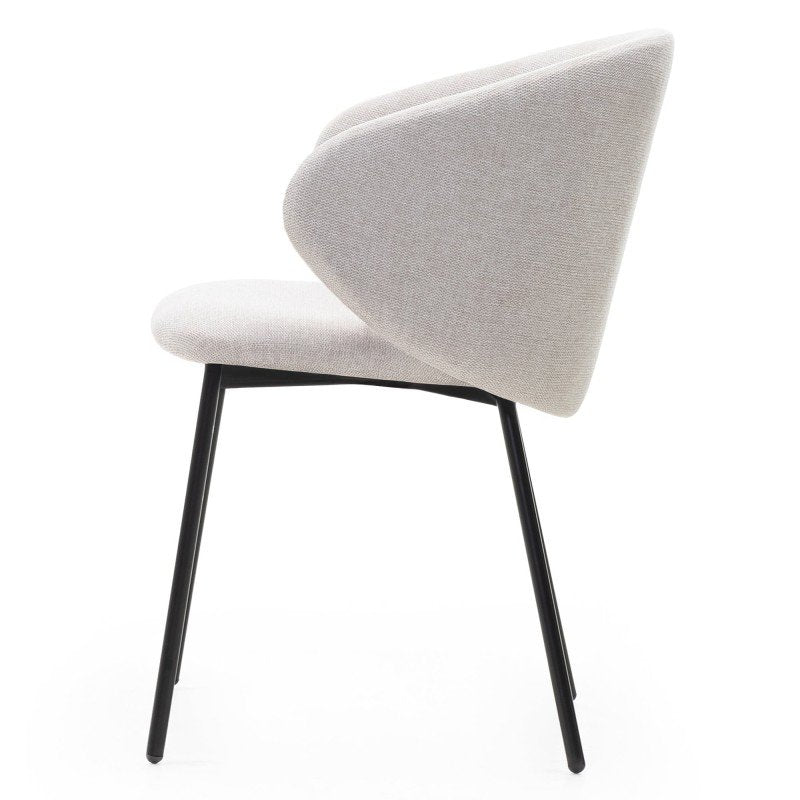 Set da 2 sedie Onadro beige chiaro con gambe nere - NN-ONA-UPH-CHA-LIGBEI-616 - foto 6