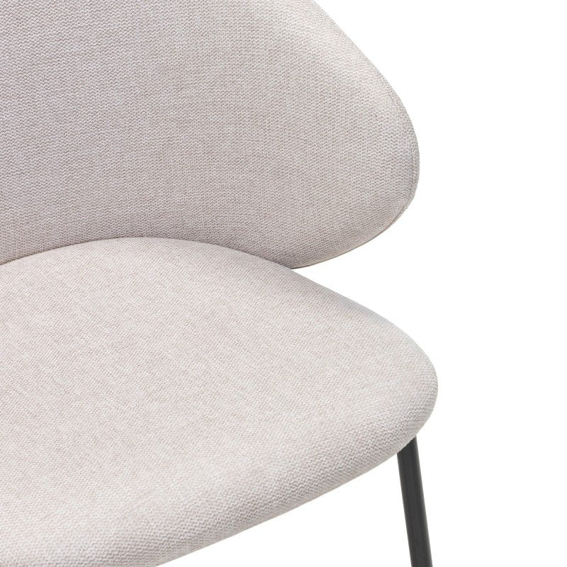 Set da 2 sedie Onadro beige chiaro con gambe nere - NN-ONA-UPH-CHA-LIGBEI-616 - foto 7