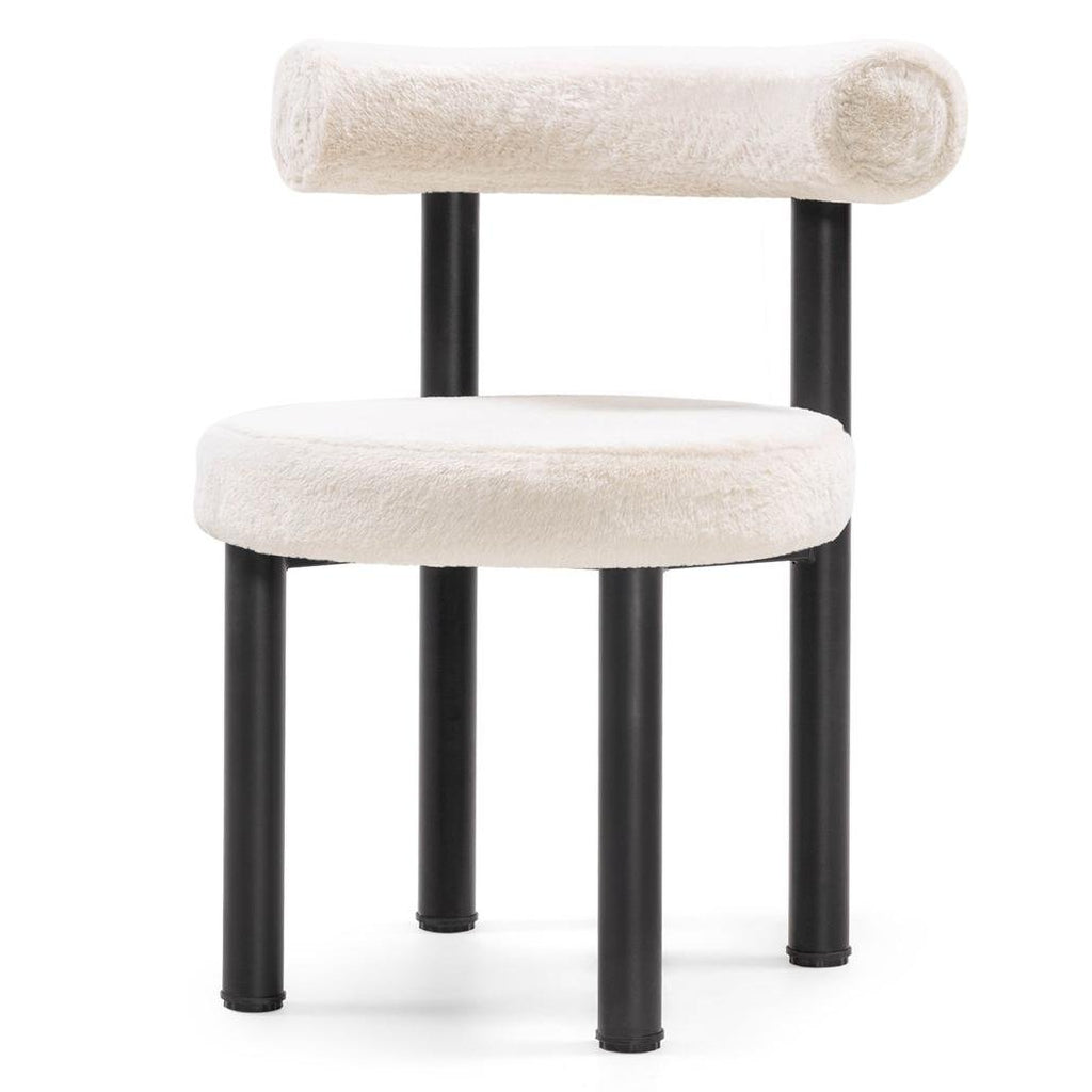 Set da 2 sedie Perer ecrù con gambe nere - NN-PER-UPH-CHA-LIGBEI-136