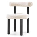 Set da 2 sedie Perer ecrù con gambe nere - NN-PER-UPH-CHA-LIGBEI-136