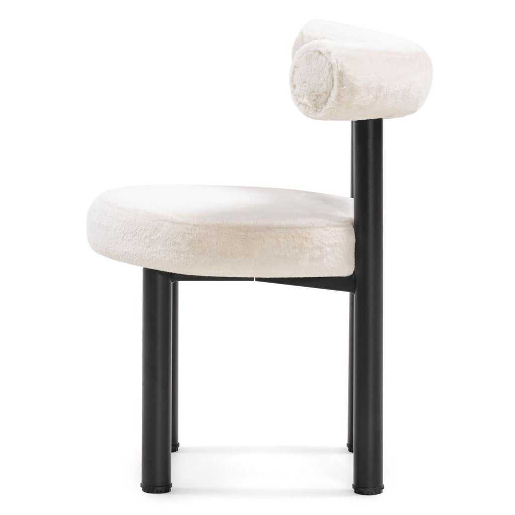 Set da 2 sedie Perer ecrù con gambe nere - NN-PER-UPH-CHA-LIGBEI-136 - foto 4