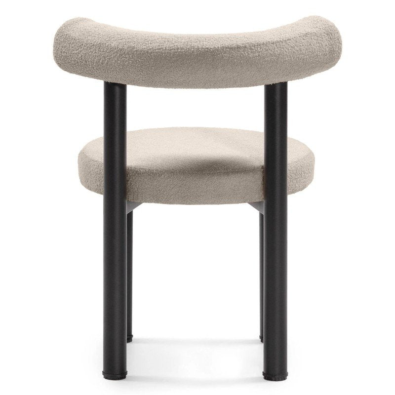 Set da 2 sedie Perer III in bouclé tortora con gambe nere - NN-PER-UPH-CHA-BEI-538 - foto 5
