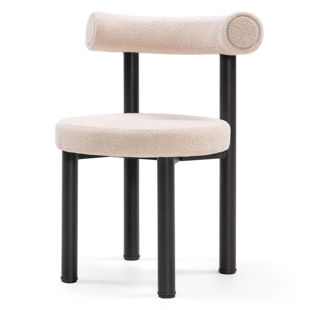 Set da 2 sedie Perer in bouclé beige con gambe nere - NN-PER-UPH-CHA-BEI-137