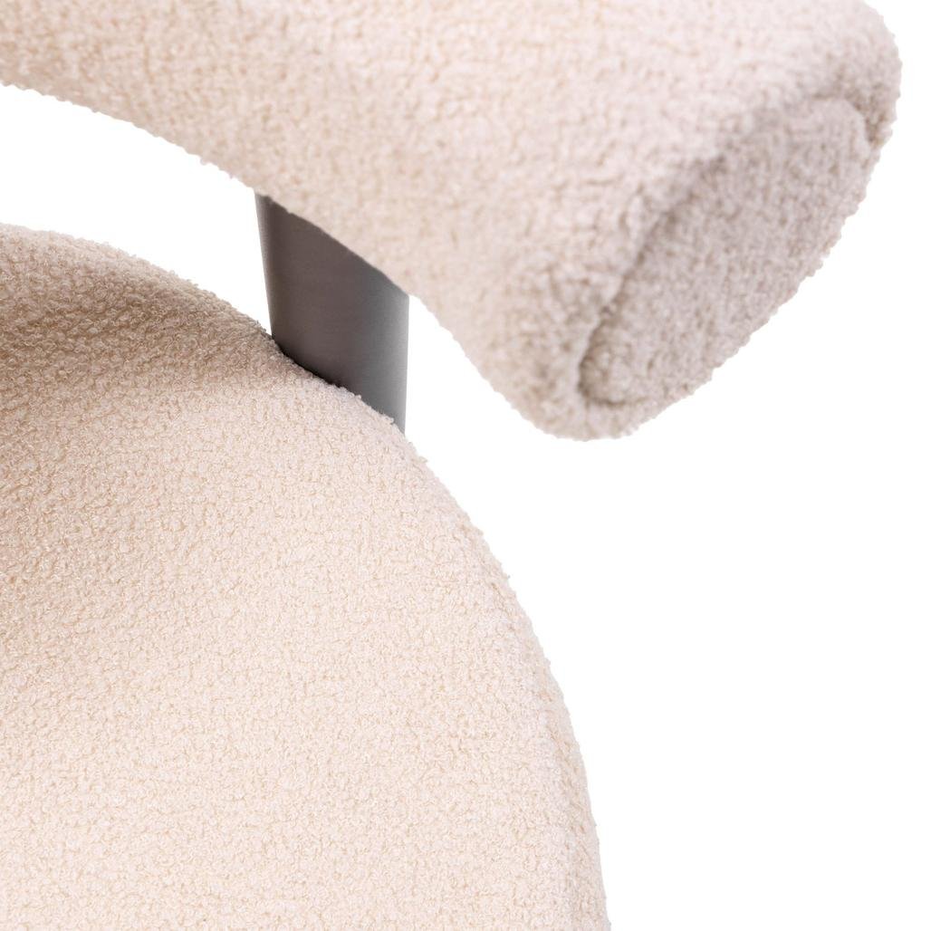 Set da 2 sedie Perer in bouclé beige con gambe nere - NN-PER-UPH-CHA-BEI-137 - foto 3