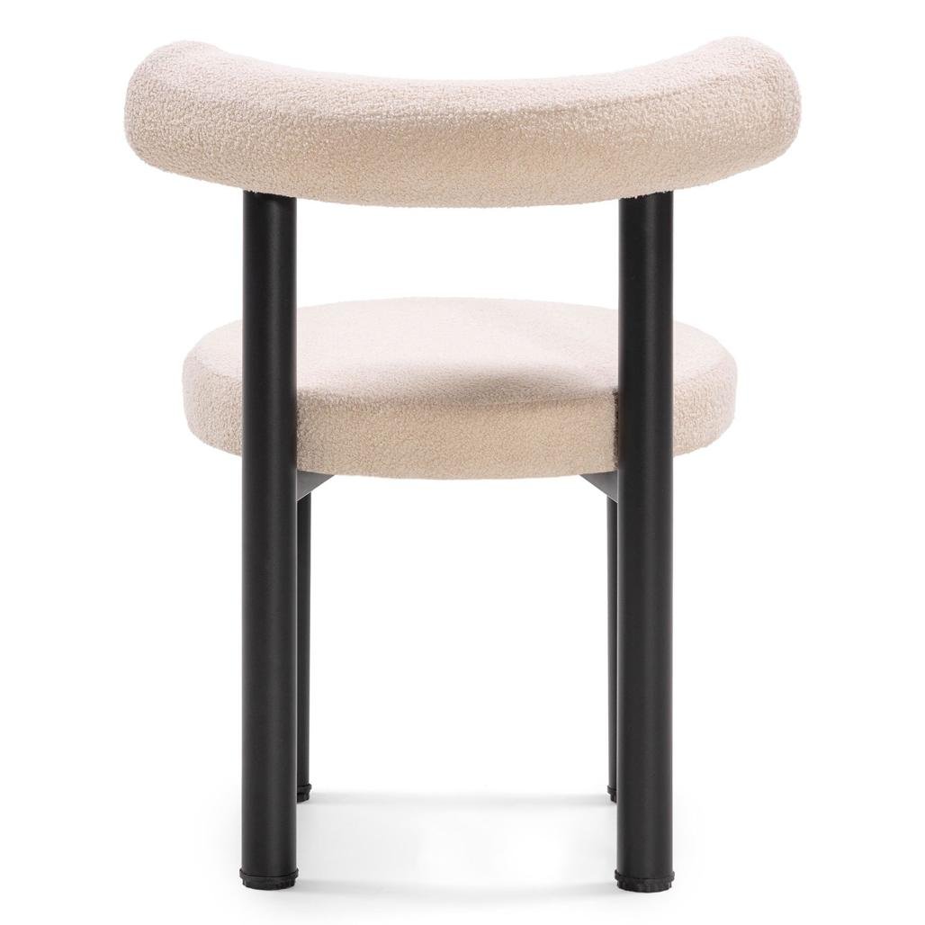 Set da 2 sedie Perer in bouclé beige con gambe nere - NN-PER-UPH-CHA-BEI-137 - foto 6