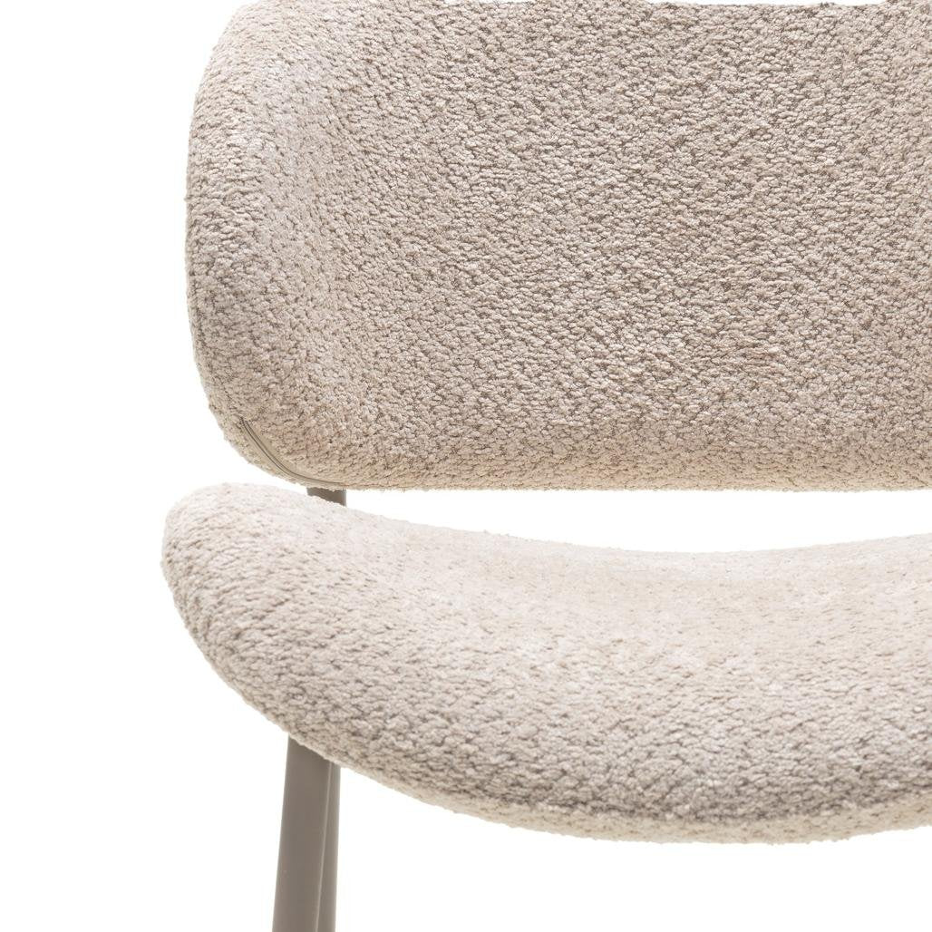 Set da 2 sedie Sukra in bouclé beige con gambe beige - NN-SUK-UPH-CHA-BEI-205 - foto 4