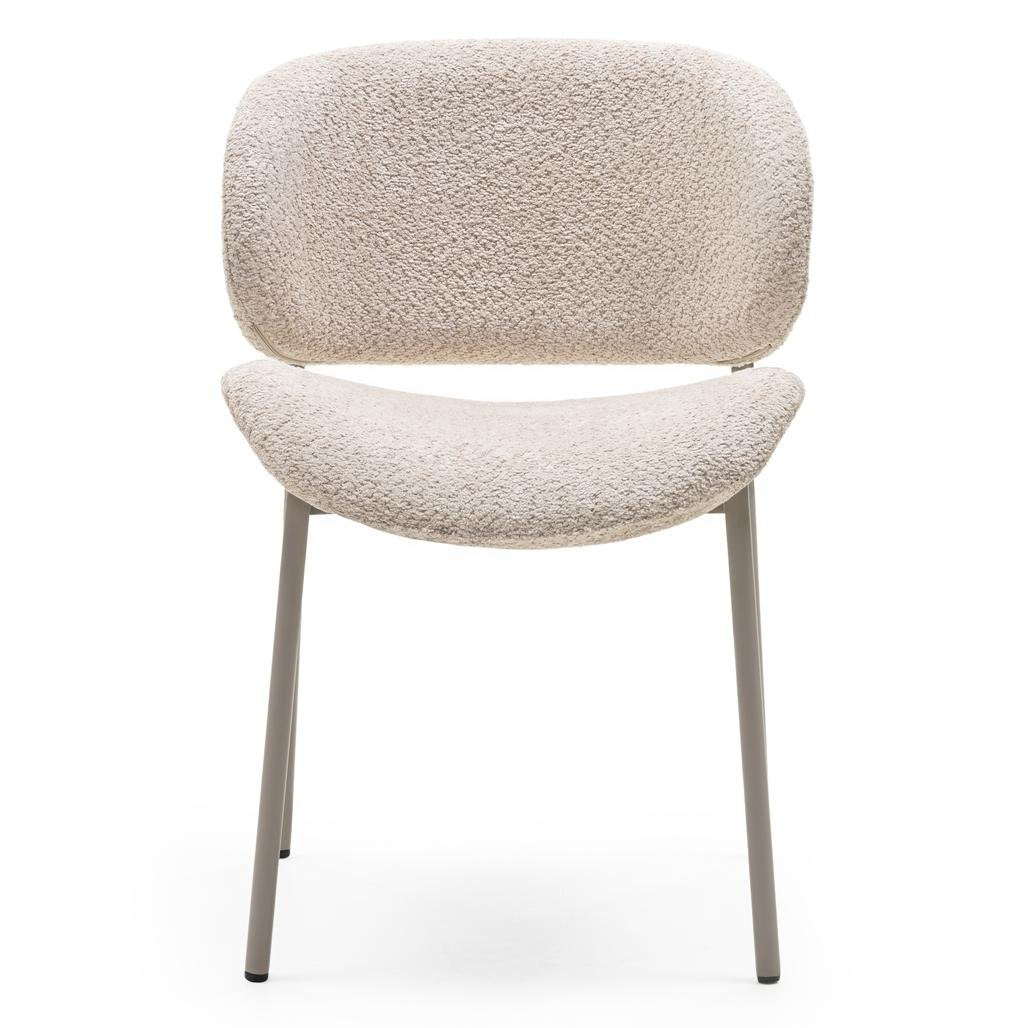 Set da 2 sedie Sukra in bouclé beige con gambe beige - NN-SUK-UPH-CHA-BEI-205 - foto 5