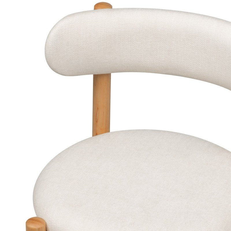 Set da 2 sedie Yang crema con gambe in legno naturale - NN-YAN-UPH-CHA-NATWOO-416 - foto 4