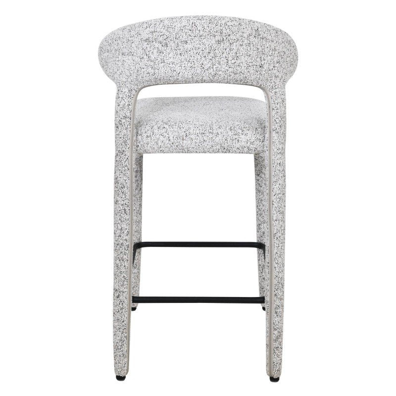 Set da 2 sgabelli imbottiti Iroki melange beige grigio - NN-IRO-UPH-STO-LIGGRE-501 - foto 5