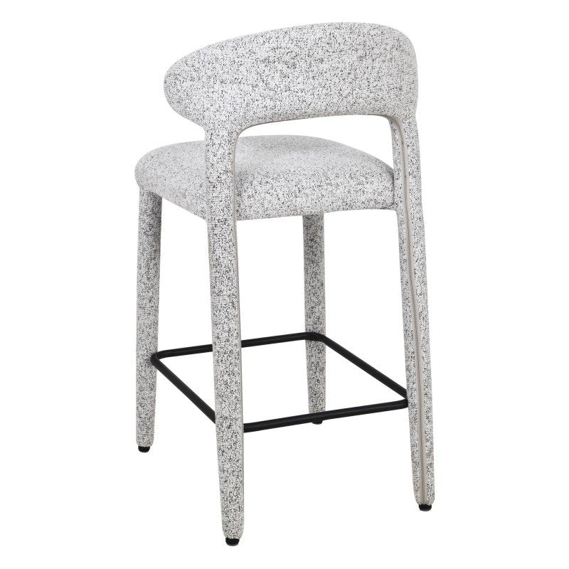 Set da 2 sgabelli imbottiti Iroki melange beige grigio - NN-IRO-UPH-STO-LIGGRE-501 - foto 6