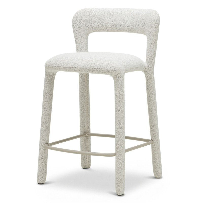 Set da 2 sgabelli Irokiii in bouclé beige crema - NN-IRO-UPH-STO-CRE-663