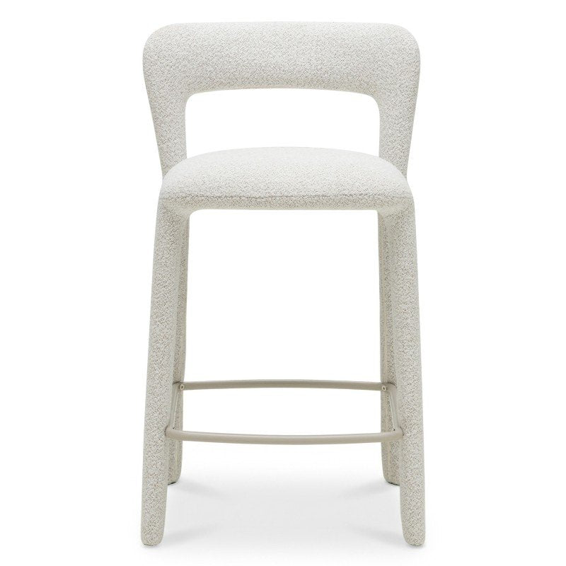 Set da 2 sgabelli Irokiii in bouclé beige crema - NN-IRO-UPH-STO-CRE-663 - foto 2