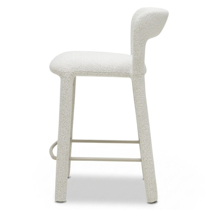 Set da 2 sgabelli Irokiii in bouclé beige crema - NN-IRO-UPH-STO-CRE-663 - foto 3