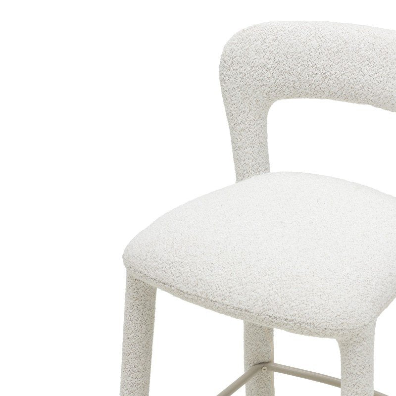Set da 2 sgabelli Irokiii in bouclé beige crema - NN-IRO-UPH-STO-CRE-663 - foto 4