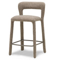 Set da 2 sgabelli Irokiii in bouclé marrone grigio - NN-IRO-UPH-STO-BRO-667
