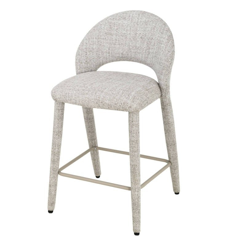 Set da 2 sgabelli Llat crema e marrone - NN-LLA-UPH-STO-CRE-502