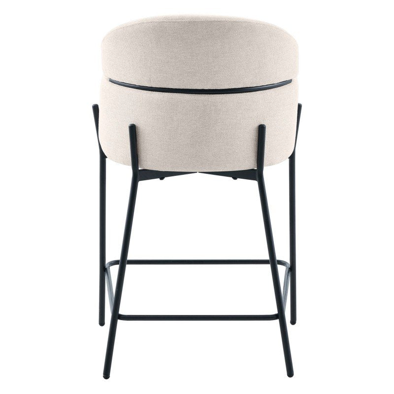 Set da 2 sgabelli Mareo beige chiaro con braccioli - NN-MAR-UPH-STO-LIGBEI-674 - foto 5