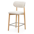 Set da 2 sgabelli Mia crema con gambe in rovere - NN-MIA-UPH-STO-CRE-281